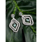 Attractive Women's Brass Silver Plated Drop Earrings