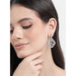 Attractive Women's Brass Silver Plated Drop Earrings