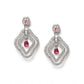Attractive Women's Brass Silver Plated Drop Earrings