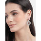 Attractive Women's Brass Silver Plated Drop Earrings