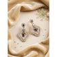 Attractive Women's Brass Silver Plated Drop Earrings