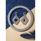 Attractive Women's Brass Silver Plated Drop Earrings
