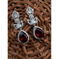 Trendy Women's Brass Silver Plated Drop Earrings
