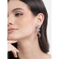 Trendy Women's Brass Silver Plated Drop Earrings