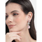 Trendy Women's Brass Silver Plated Drop Earrings
