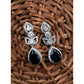 Trendy Women's Brass Silver Plated Drop Earrings