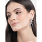 Trendy Women's Brass Silver Plated Drop Earrings