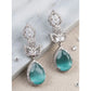 Trendy Women's Brass Silver Plated Drop Earrings