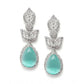 Trendy Women's Brass Silver Plated Drop Earrings