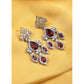 Beautiful Women's Brass Silver Plated Drop Earrings