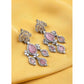 Beautiful Women's Brass Silver Plated Drop Earrings
