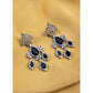Beautiful Women's Brass Silver Plated Drop Earrings