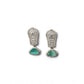 Stunning Women's Brass Silver Plated Drop Earrings