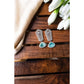 Stunning Women's Brass Silver Plated Drop Earrings
