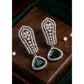 Stunning Women's Brass Silver Plated Drop Earrings