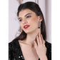 Stunning Women's Brass Silver Plated Drop Earrings