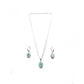 Classy Women's Brass Silver Plated Pendant Set