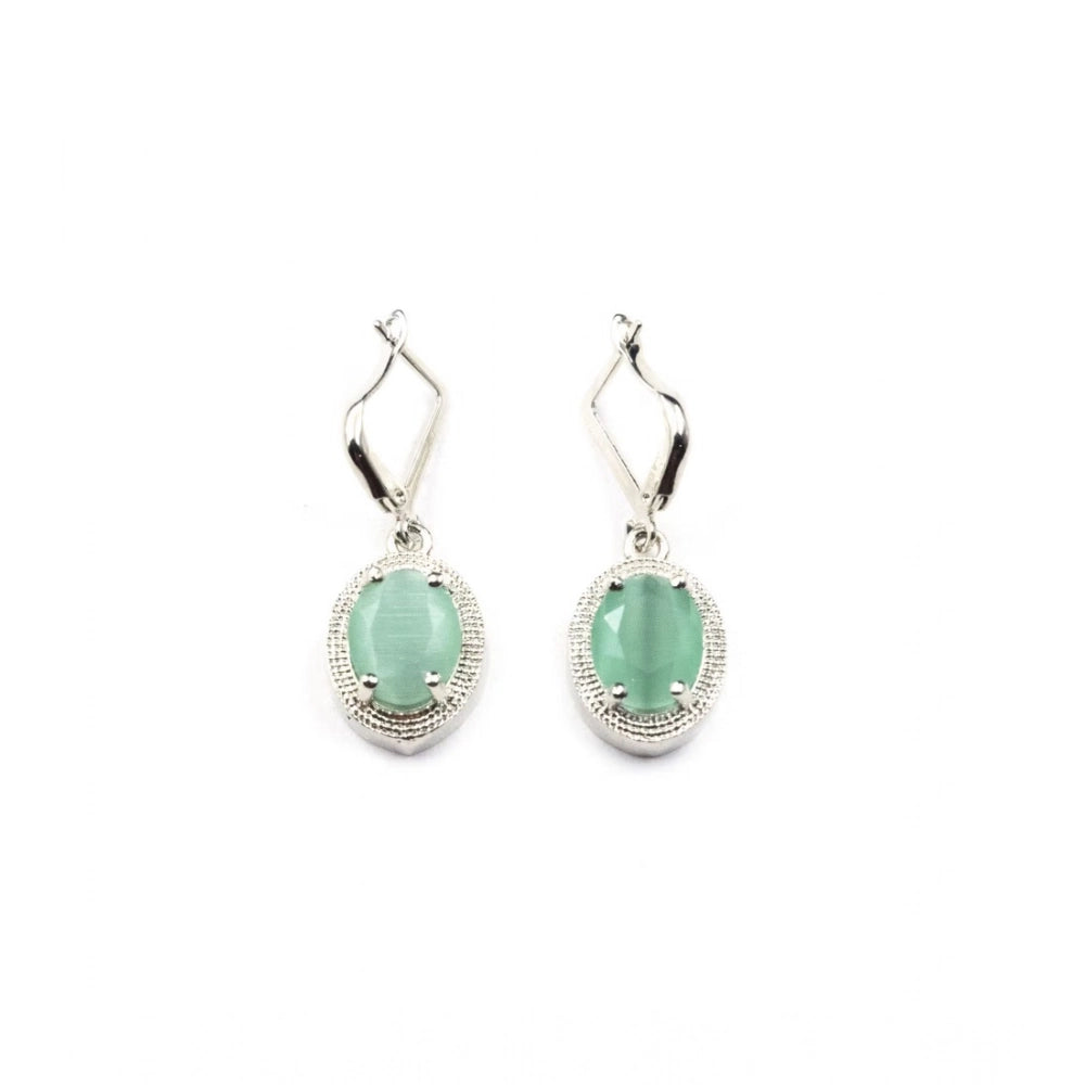 Classy Women's Brass Silver Plated Pendant Set