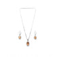 Classy Women's Brass Silver Plated Pendant Set