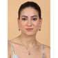 Classy Women's Brass Silver Plated Pendant Set