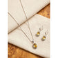 Classy Women's Brass Silver Plated Pendant Set