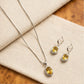 Classy Women's Brass Silver Plated Pendant Set