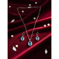 Classy Women's Brass Silver Plated Pendant Set