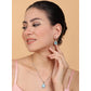 Classy Women's Brass Silver Plated Pendant Set
