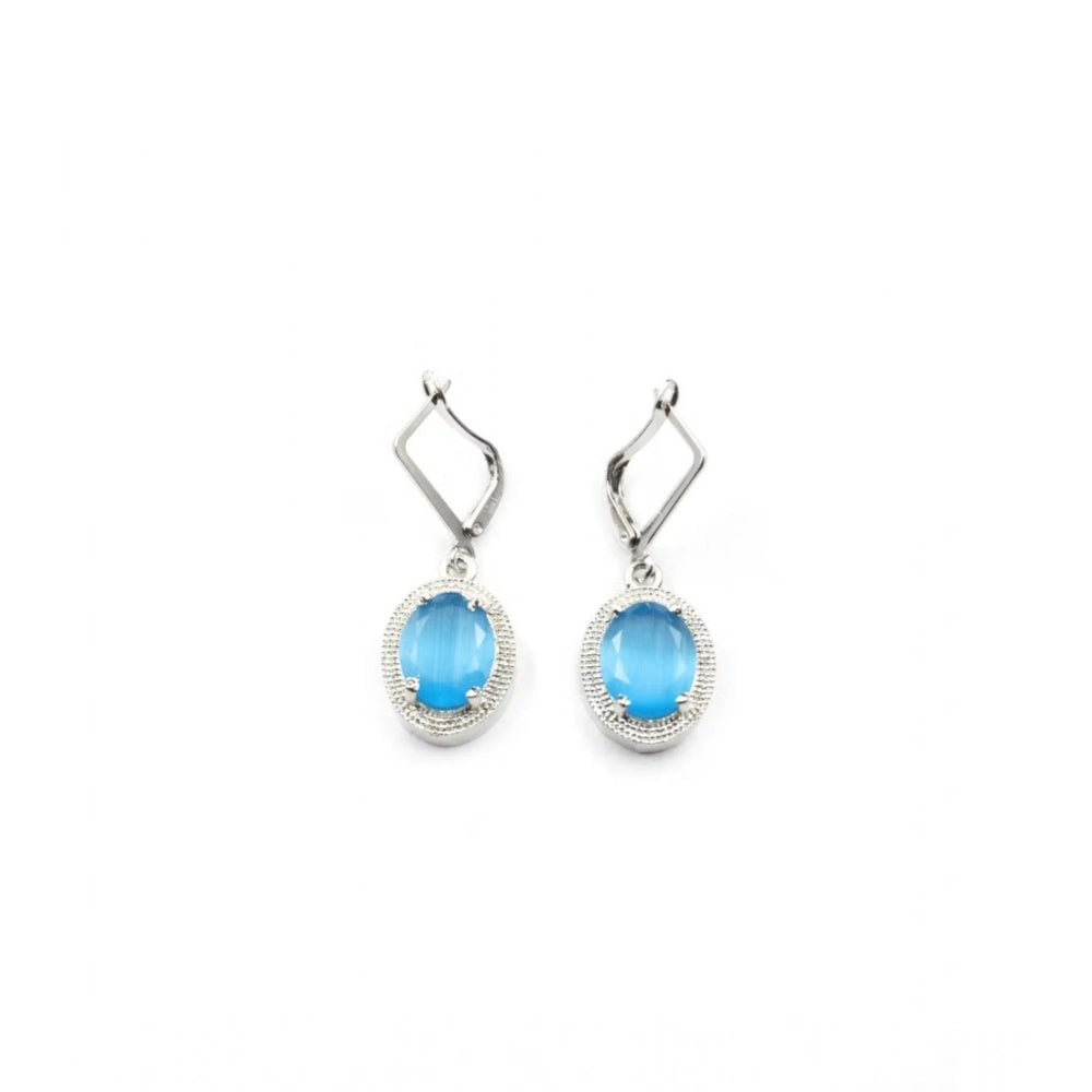 Classy Women's Brass Silver Plated Pendant Set