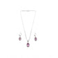 Classy Women's Brass Silver Plated Pendant Set