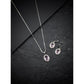 Classy Women's Brass Silver Plated Pendant Set