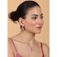 Classy Women's Brass Silver Plated Pendant Set