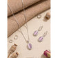 Classy Women's Brass Silver Plated Pendant Set