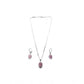Classy Women's Brass Silver Plated Pendant Set