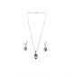 Classy Women's Brass Silver Plated Pendant Set