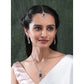 Beautiful Women's Brass Silver Plated Pendant Set