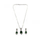 Beautiful Women's Brass Silver Plated Pendant Set