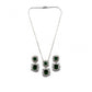 Stylish Women's Brass Silver Plated Pendant Set