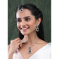 Stylish Women's Brass Silver Plated Pendant Set