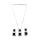 Stylish Women's Brass Silver Plated Pendant Set