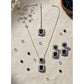 Stylish Women's Brass Silver Plated Pendant Set