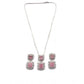 Stylish Women's Brass Silver Plated Pendant Set