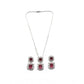 Stylish Women's Brass Silver Plated Pendant Set