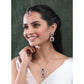 Stylish Women's Brass Silver Plated Pendant Set