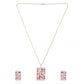 Pretty Women's Brass Silver Plated Pendant Set