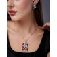 Pretty Women's Brass Silver Plated Pendant Set