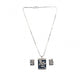 Pretty Women's Brass Silver Plated Pendant Set