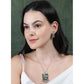 Pretty Women's Brass Silver Plated Pendant Set