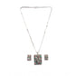 Pretty Women's Brass Silver Plated Pendant Set