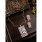 Pretty Women's Brass Silver Plated Pendant Set